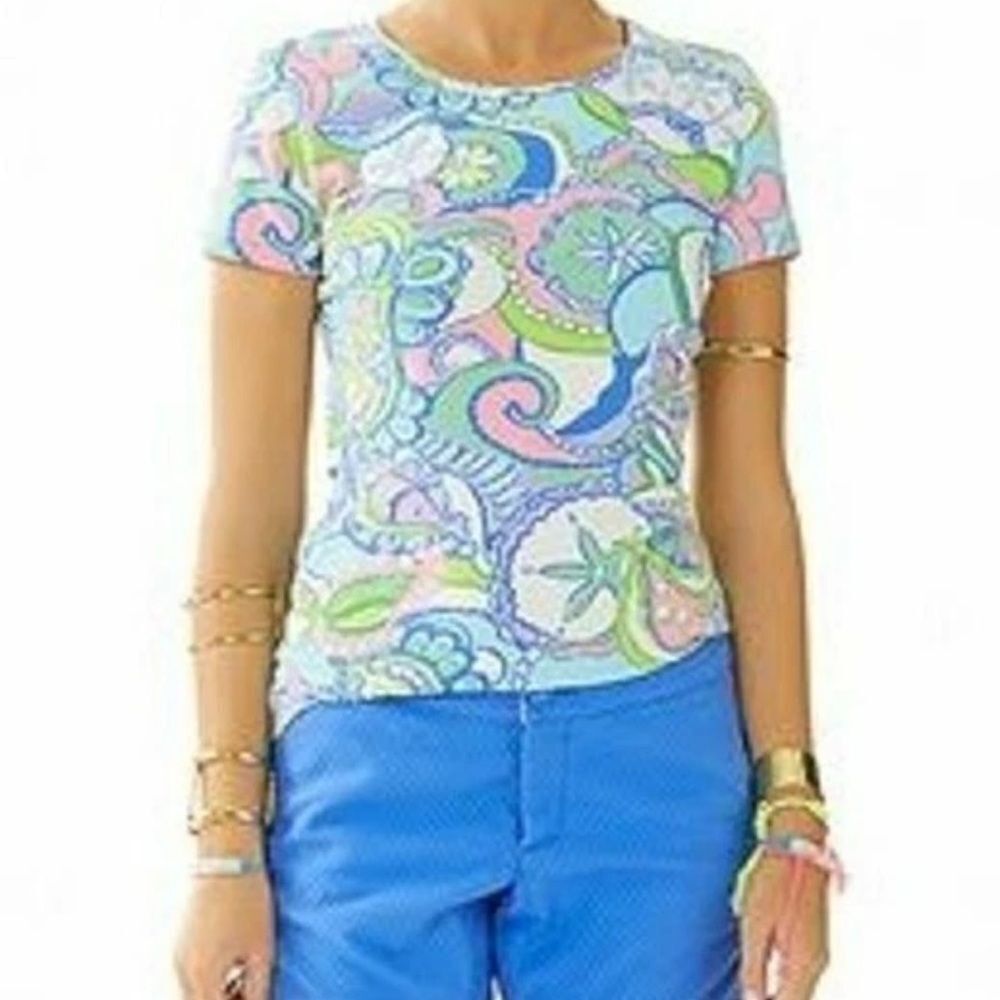 Lilly Pulitzer KARRIE Conch Republic Starfish Top M